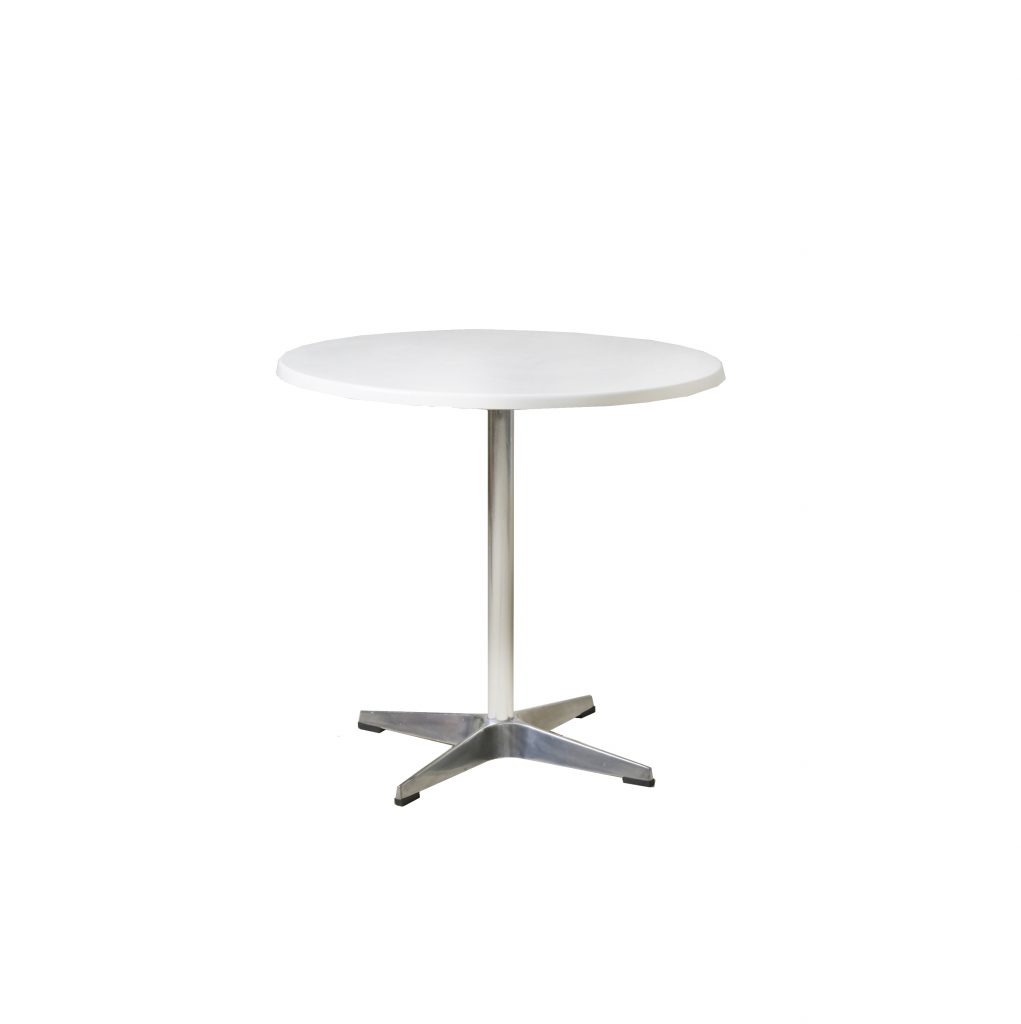 CAFÉ TABLE WHITE Ø80 CM. Malerbua utleie AS